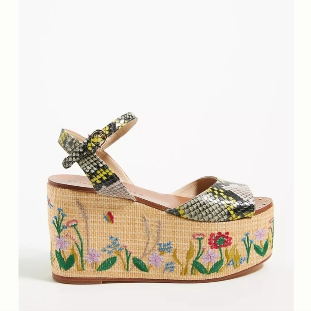 Anthropologie ETINEE AIGNER FLORAL SHOE SOPHIA SIZE 9.5 New Without box - Picture 4 of 8